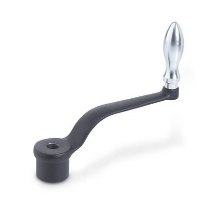 Otto Ganter Cranked Handle Cast Iron, DIN 468